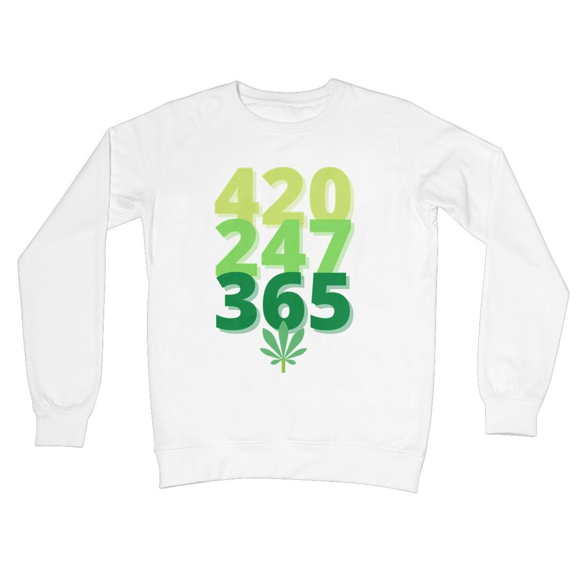420 247 365 Jumper - Arctic White - Funny Jumper