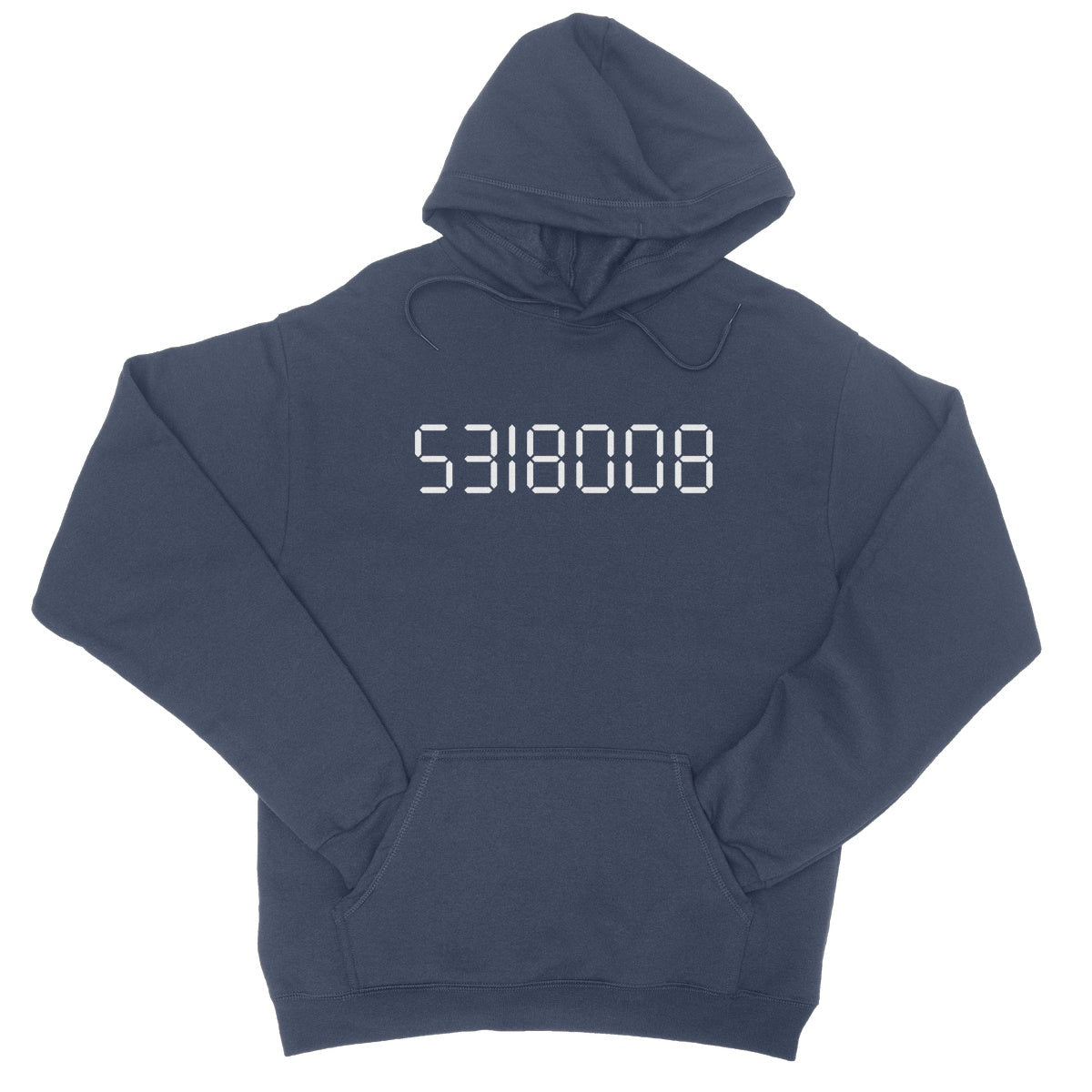 Calculator Boobies Hoodie - Oxford Navy - Funny Hoodie