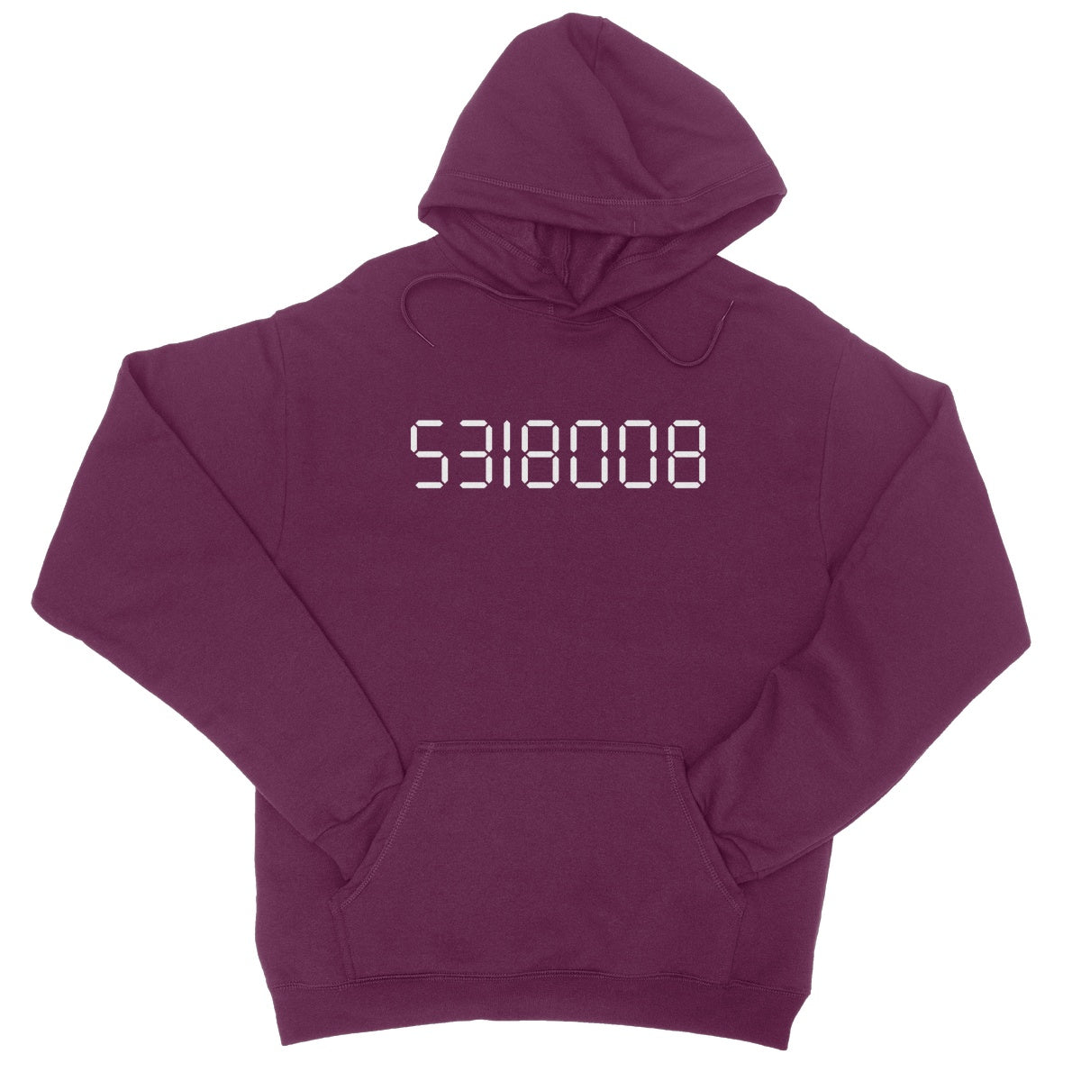 Calculator Boobies Hoodie - Burgundy - Funny Hoodie