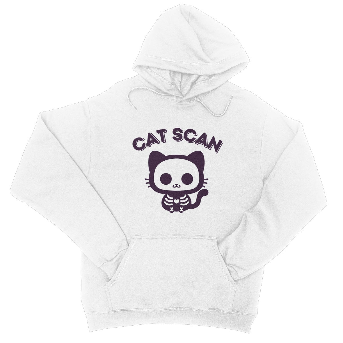 Cat Scan Hoodie - Arctic White - Funny Hoodie