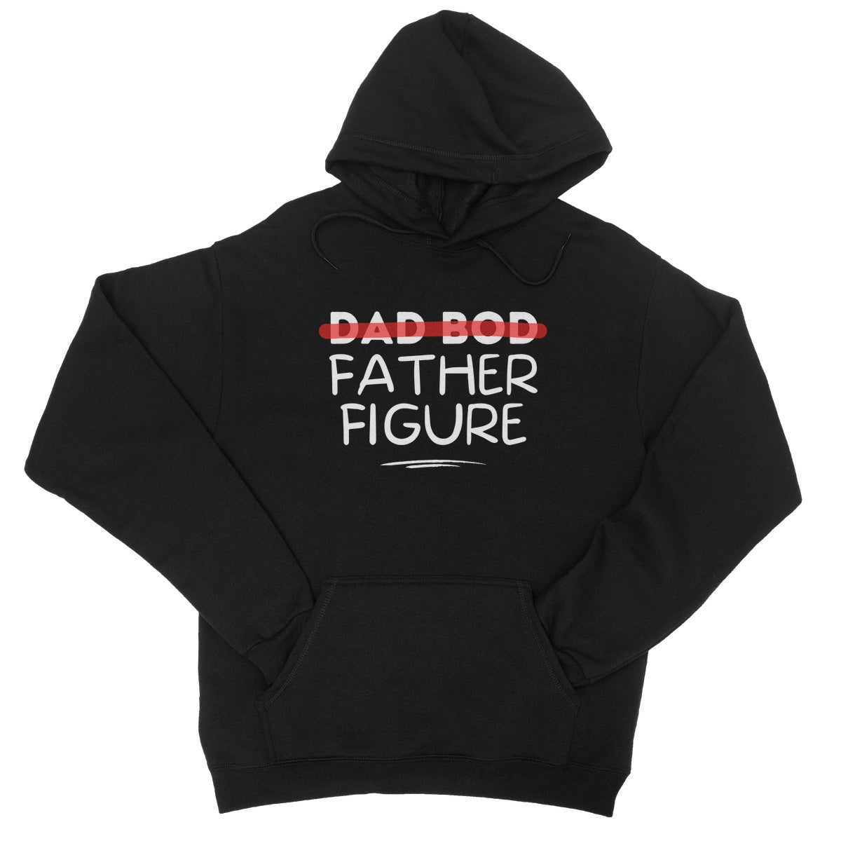 Dad Bod Father Figure Hoodie - Jet Black - Funny Hoodie