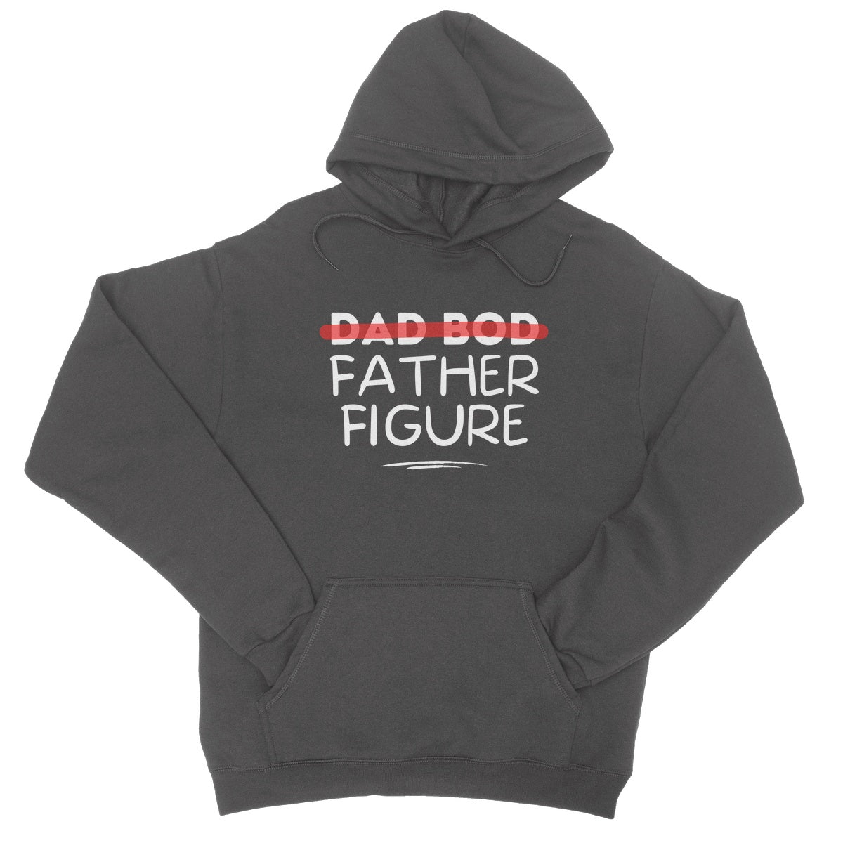 Dad Bod Father Figure Hoodie - Charcoal - Funny Hoodie