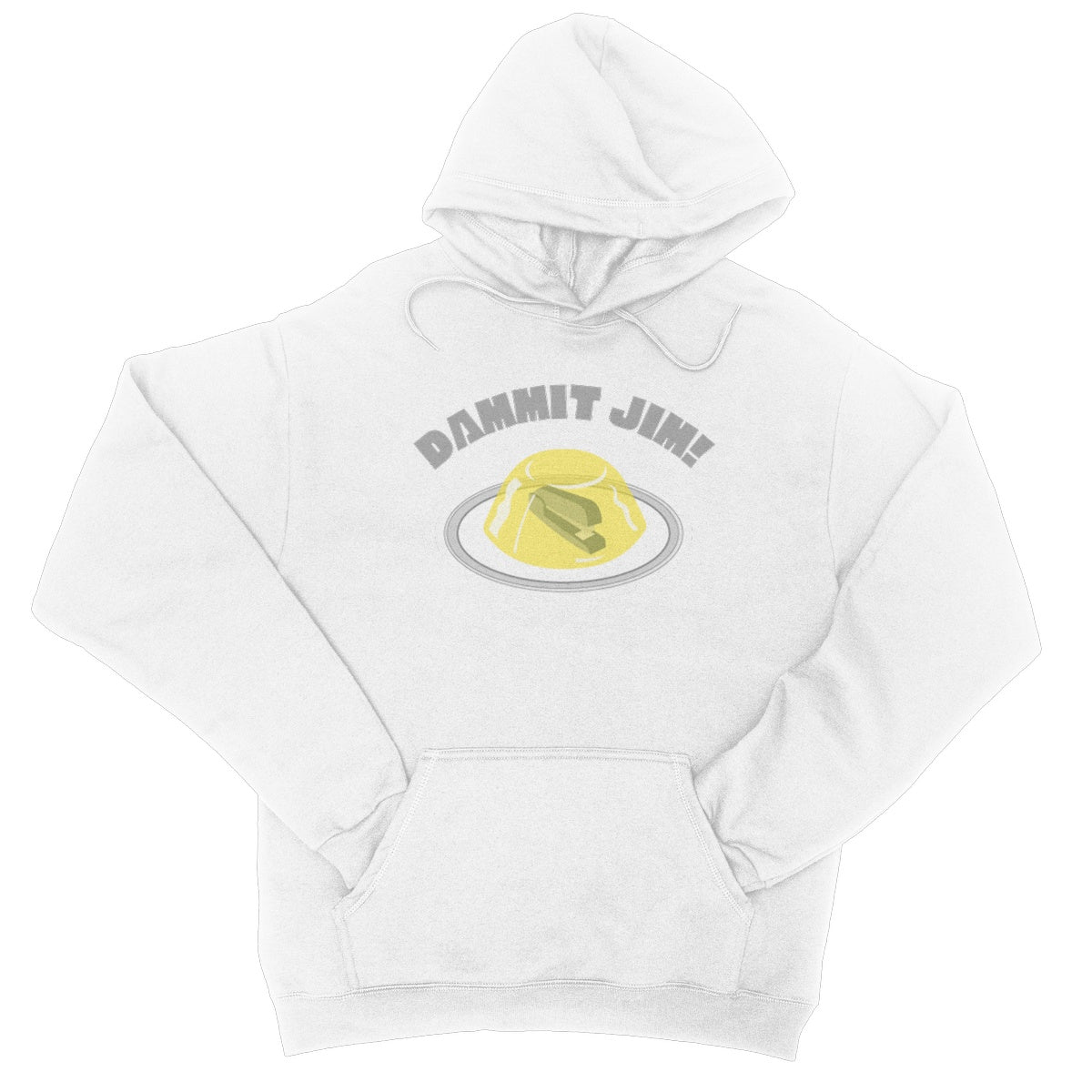 Dammit Jim Hoodie - Arctic White - Funny Hoodie