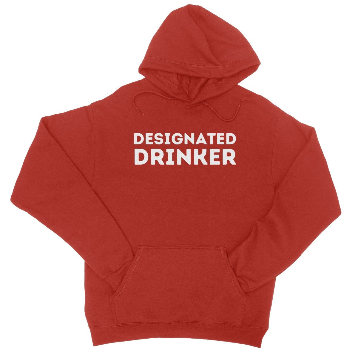 Designated Drinker Hoodie - Fire Red - Funny Hoodie