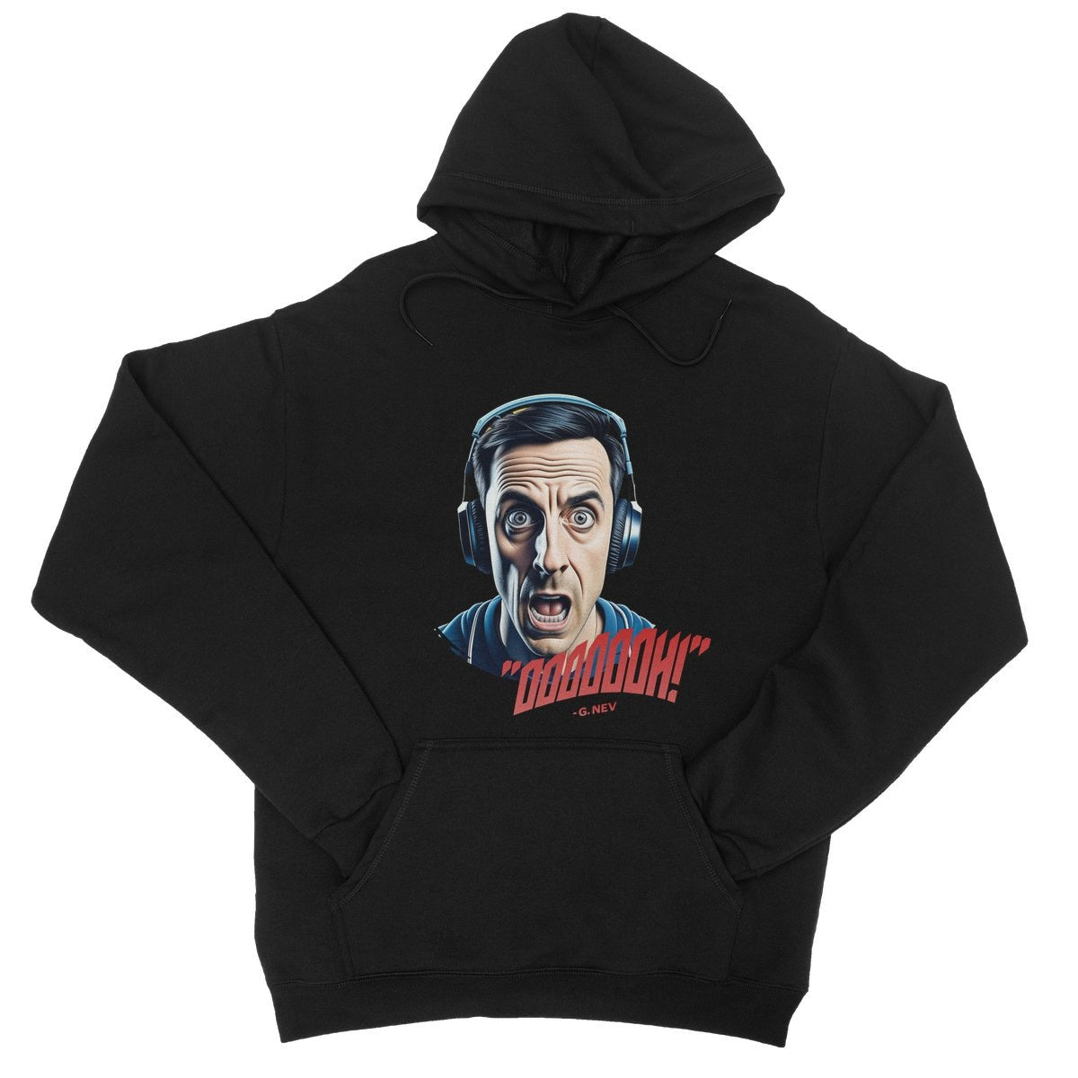 Gary Neville Oooooh Hoodie - Jet Black - Funny Hoodie