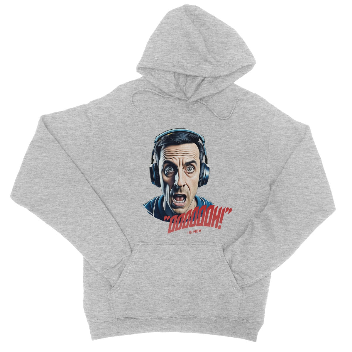 Gary Neville Oooooh Hoodie - Heather Grey - Funny Hoodie