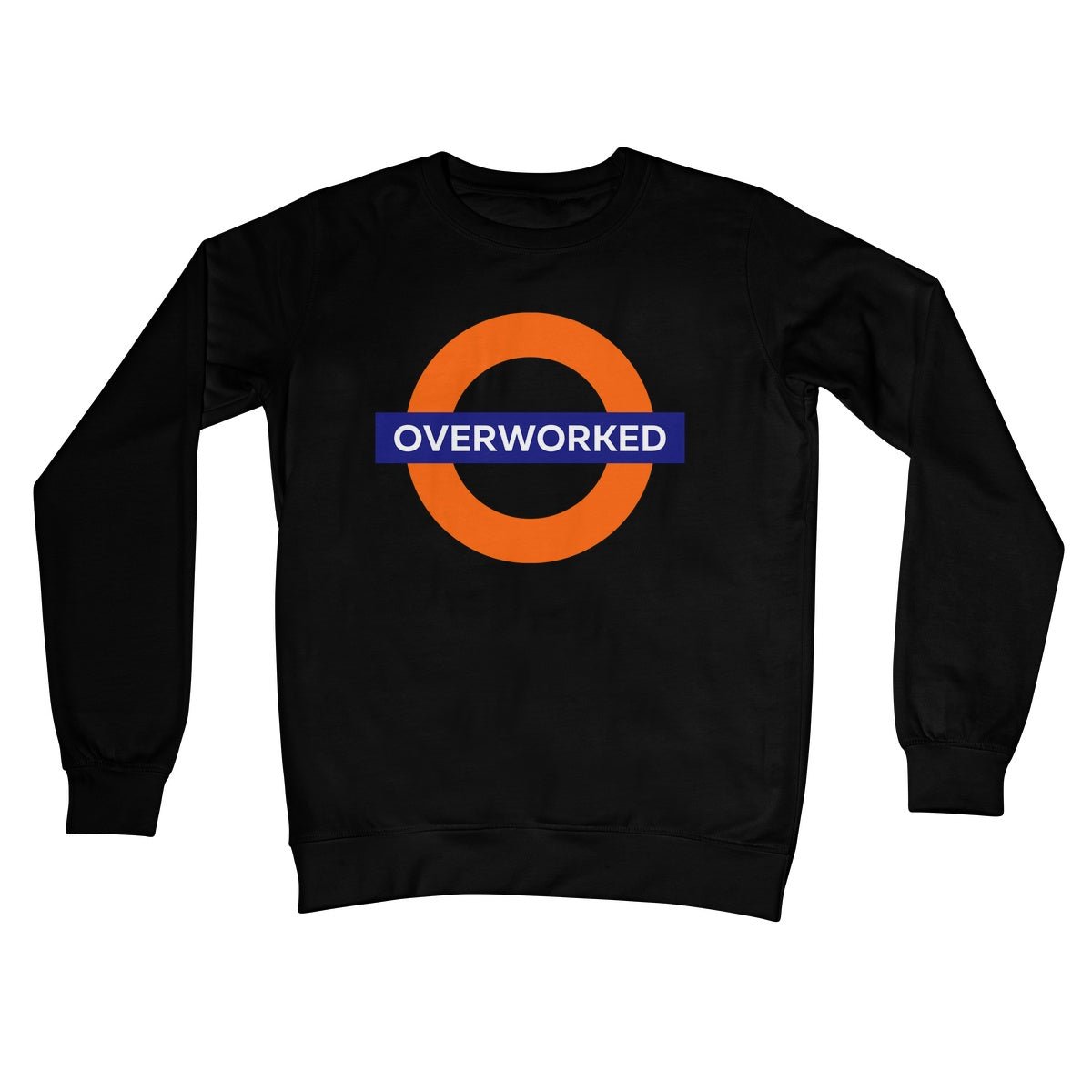 Overworked Jumper - Jet Black - Funny Jumper