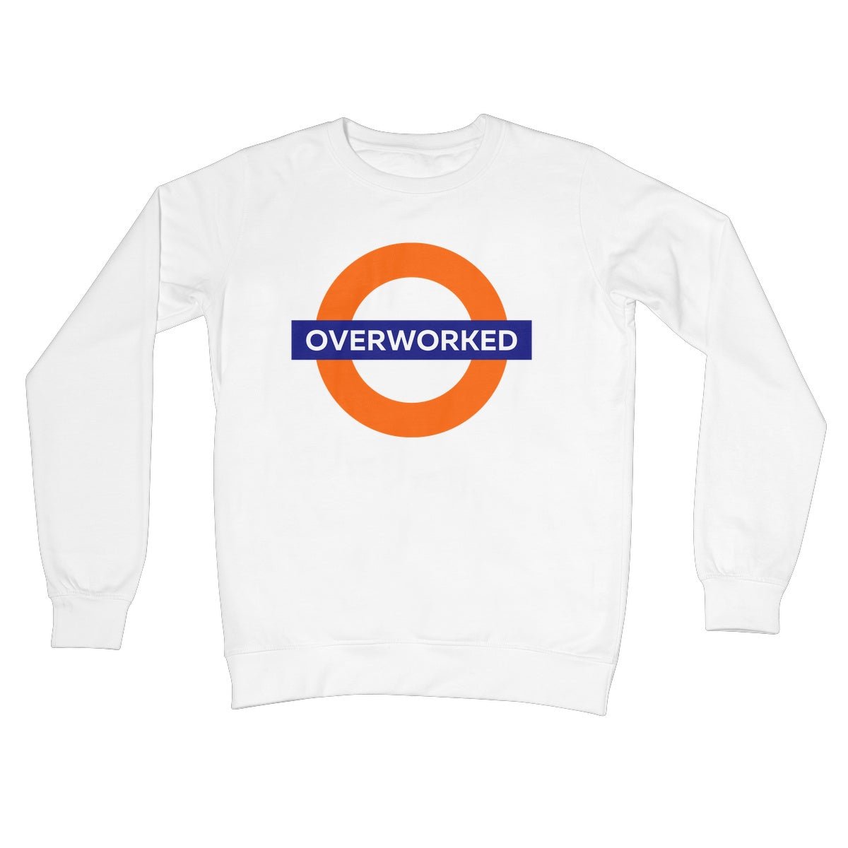 Overworked Jumper - Arctic White - Funny Jumper
