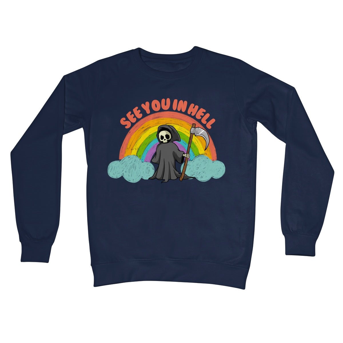 See You In Hell Jumper - Oxford Navy - Funny Jumper