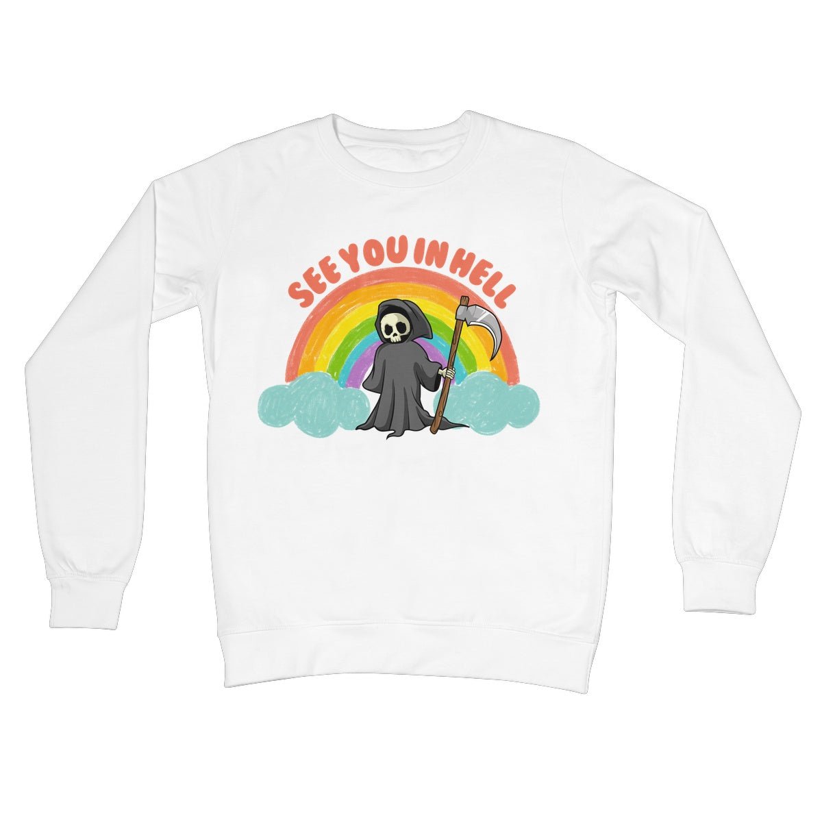 See You In Hell Jumper - Arctic White - Funny Jumper