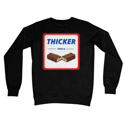 Thicker Than A Snicker Jumper - Jet Black - Funny Jumper