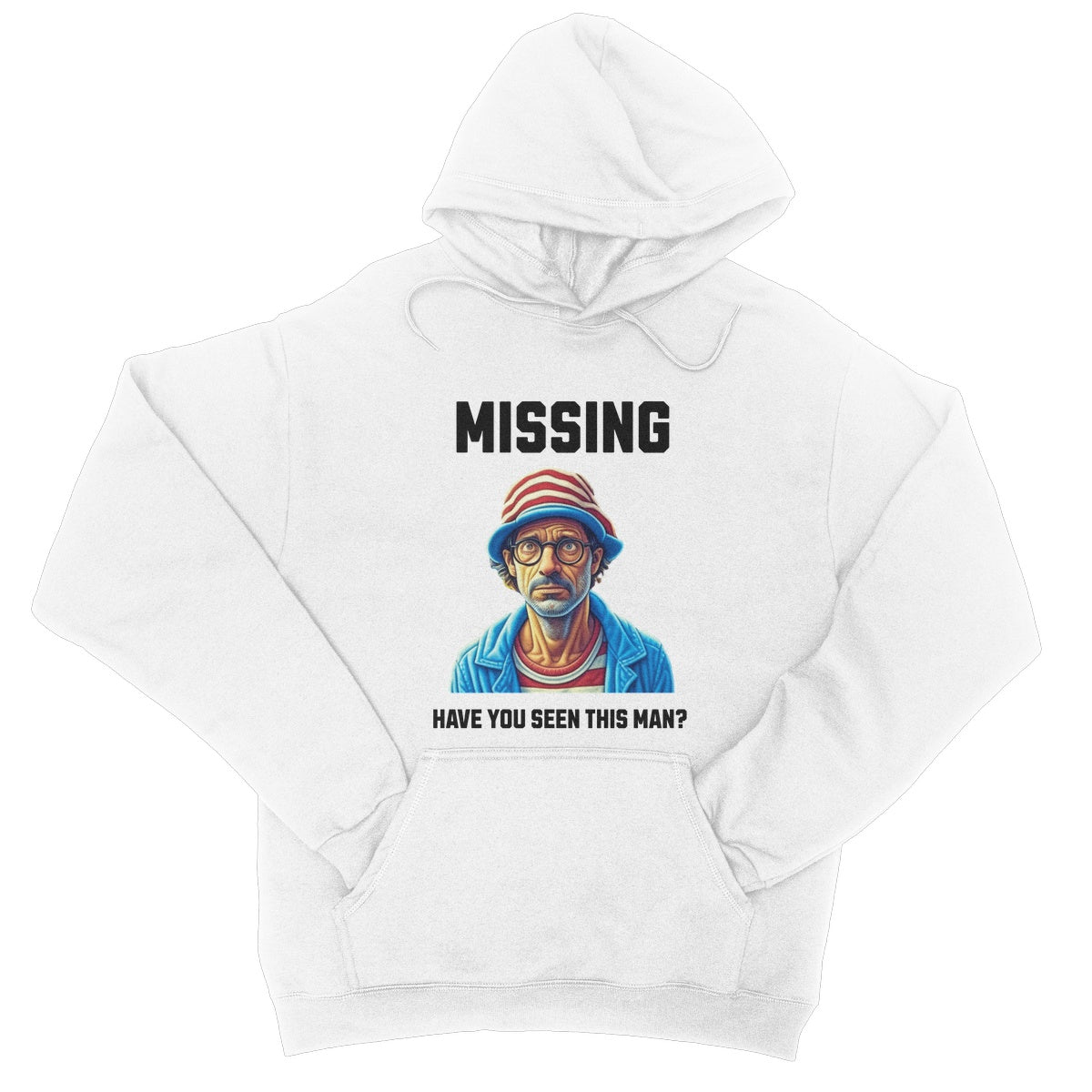 Where's Wally Hoodie - Arctic White - Funny Hoodie