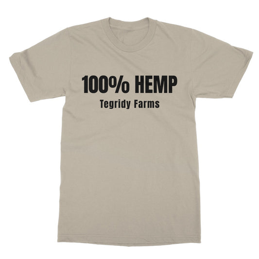 100% Hemp - Tegridy Farms T-Shirt - Sand - Funny T-Shirt