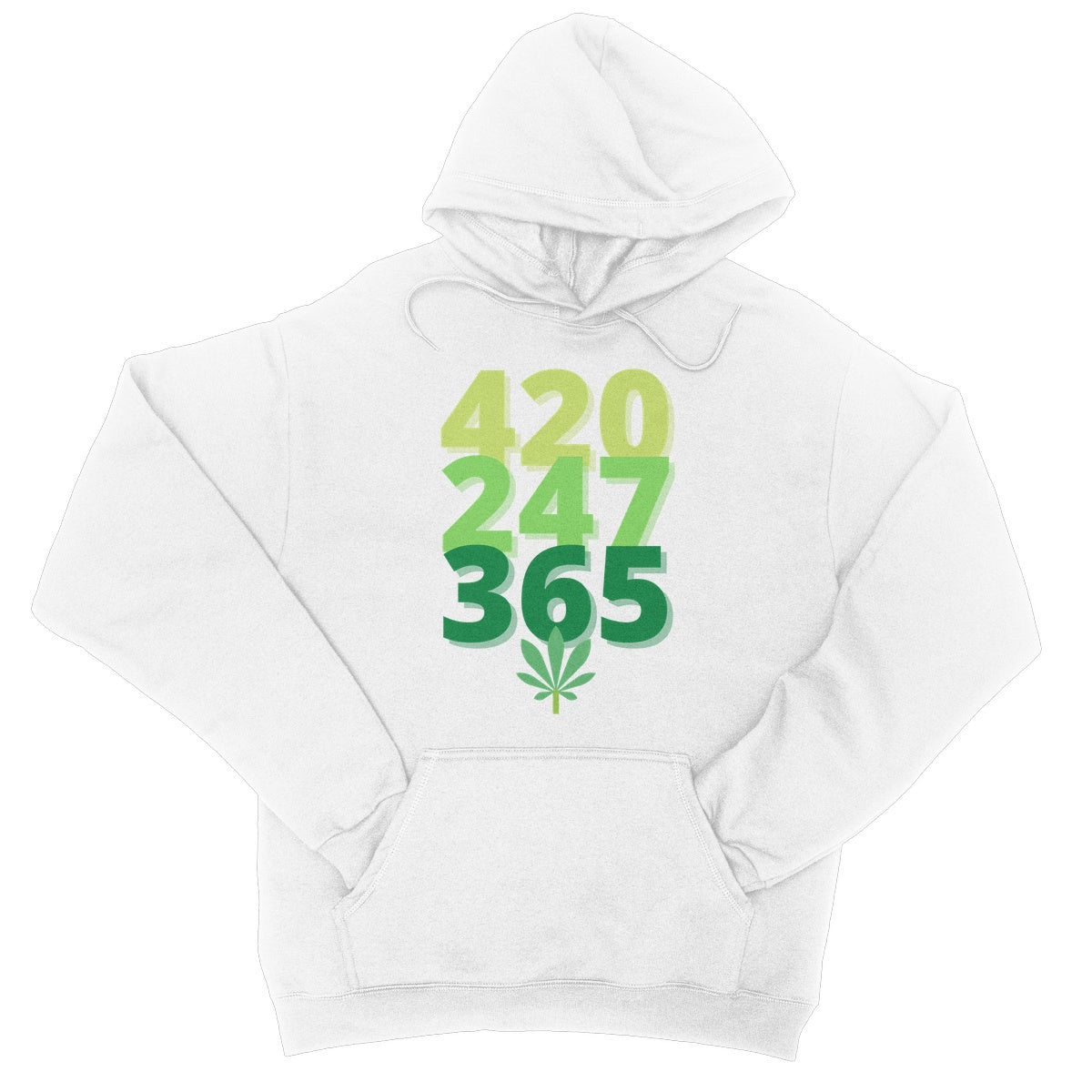 420 247 365 Hoodie - Arctic White - Funny Hoodie
