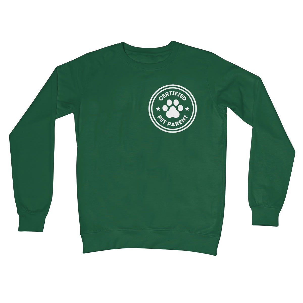 Certified Pet Parent Jumper - Bottle Green - Funny Jumper