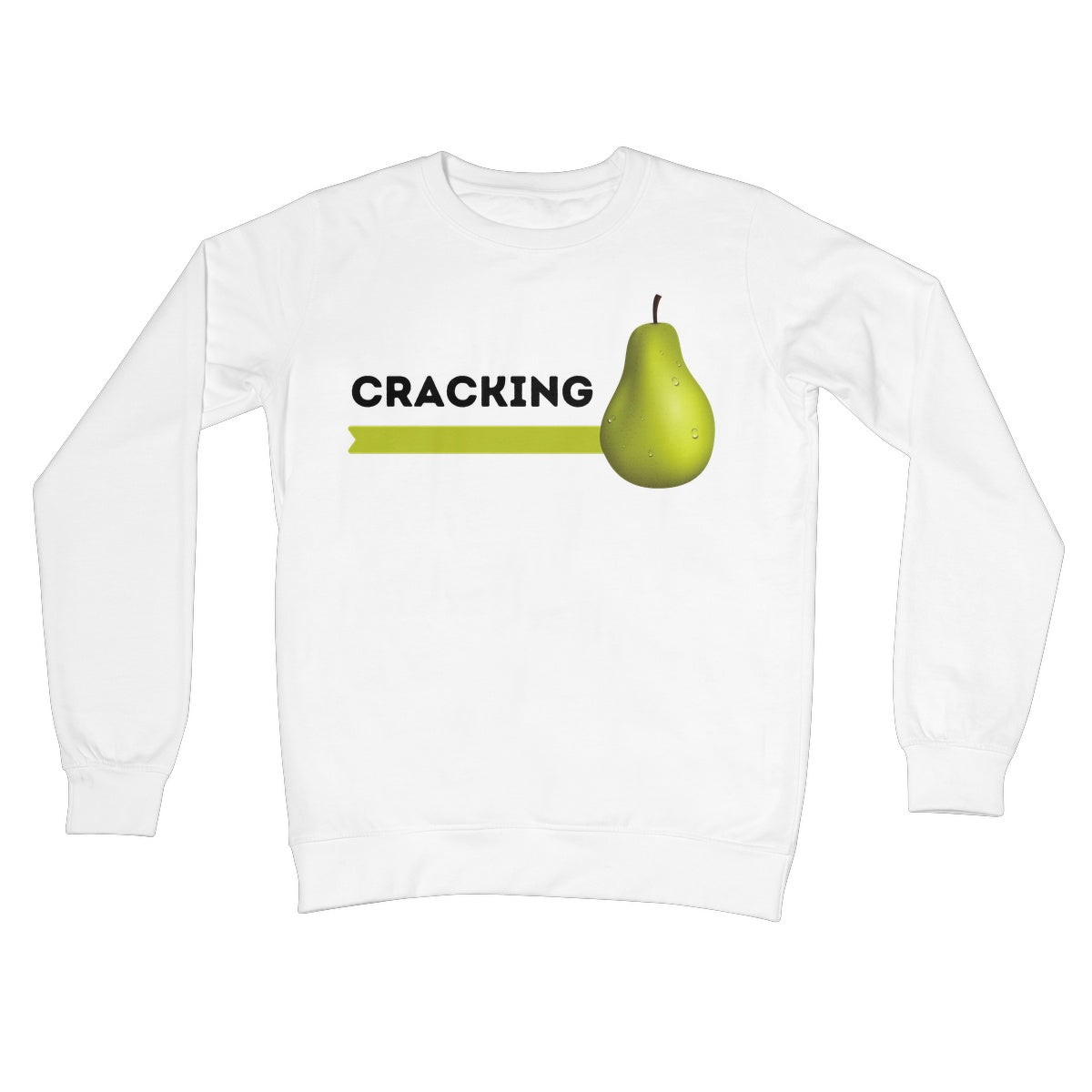 Cracking Pear Jumper - Arctic White - Funny Jumper