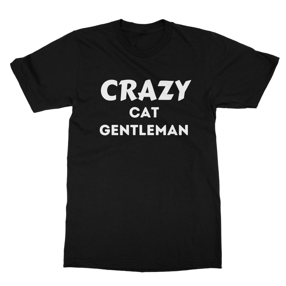 Crazy Cat Gentleman T-Shirt - Black - Funny T-Shirt