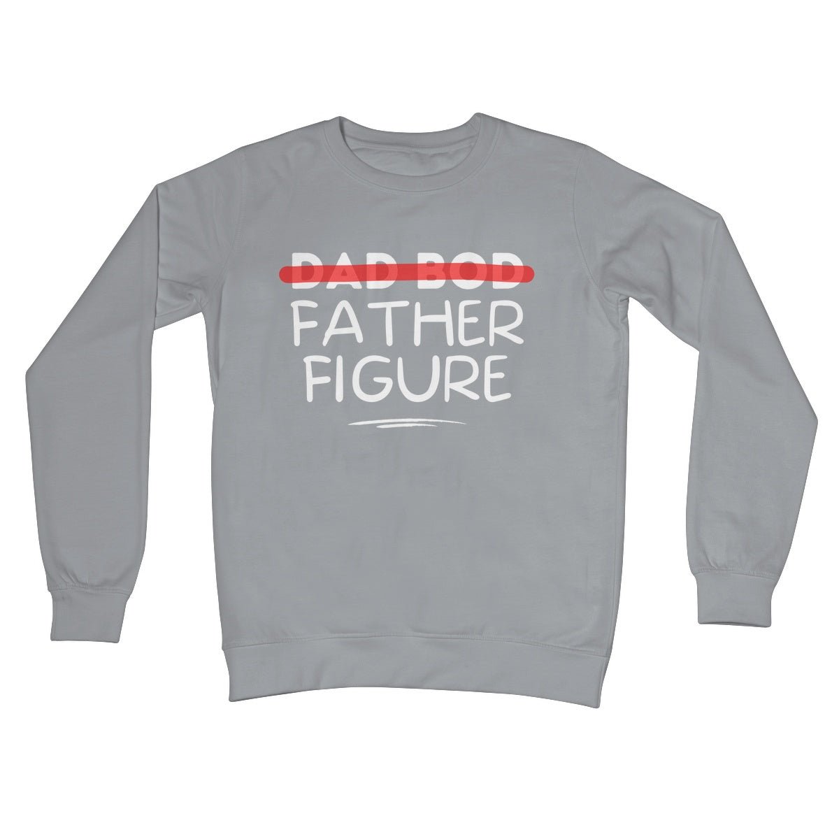 Dad Bod Father Figure Jumper - Steel Grey - Funny Jumper