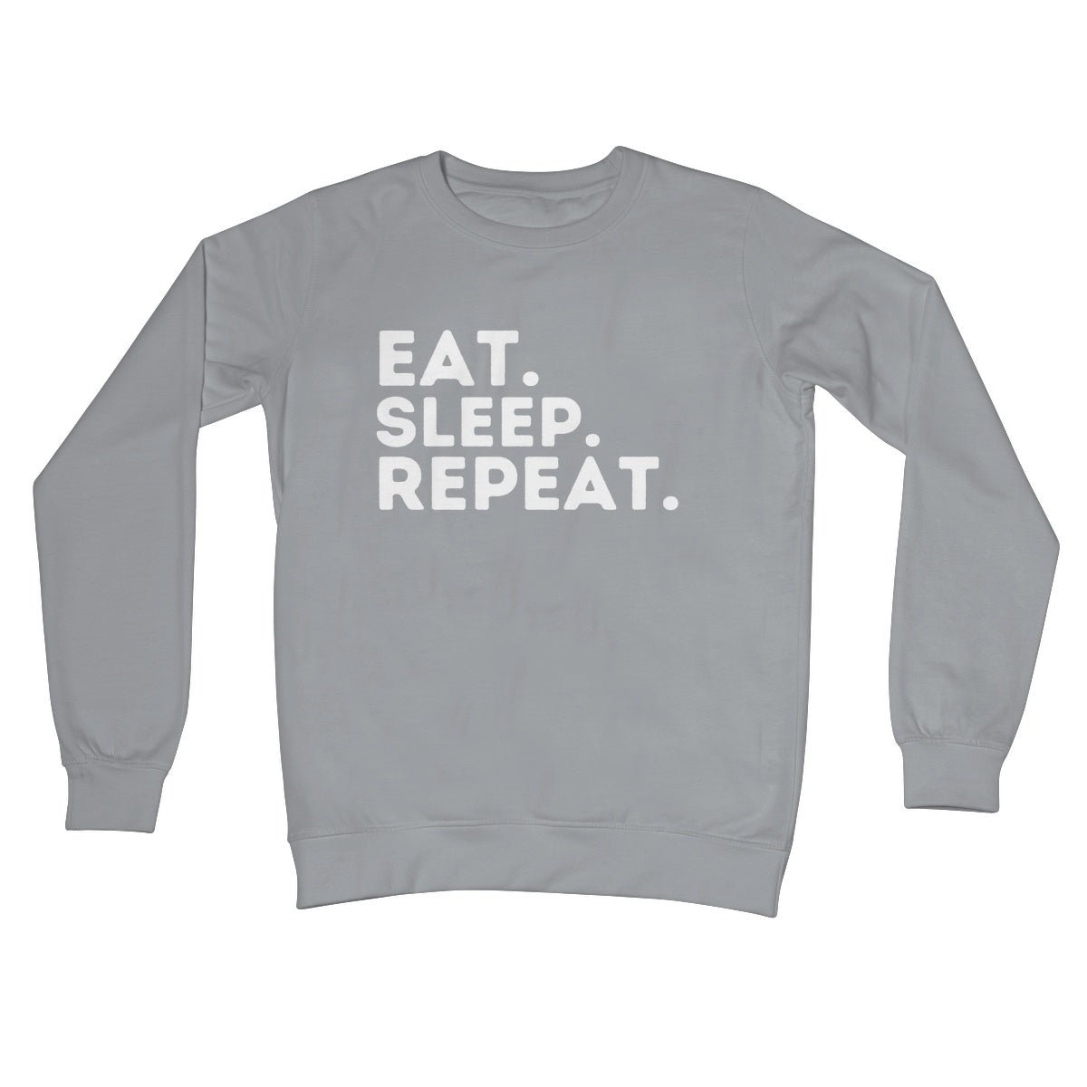 Eat Sleep Repeat Jumper - Steel Grey - Funny Jumper