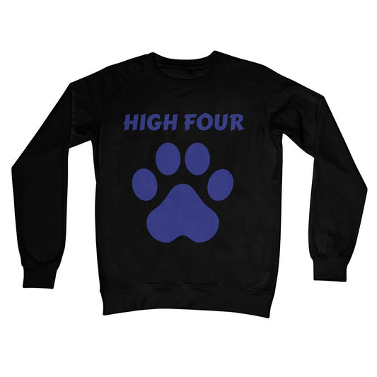 High Four Jumper - Jet Black - Funny Jumper