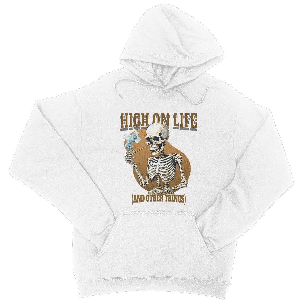High On Life (And Drugs) Hoodie - Arctic White - Funny Hoodie