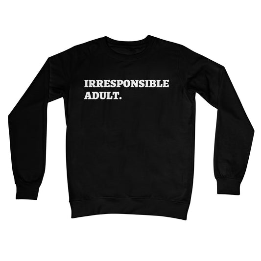 Irresponsible Adult Jumper - Jet Black - Funny Jumper