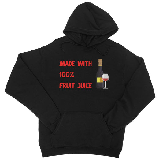 Made With 100% Fruit Juice Hoodie - Jet Black - Funny Hoodie