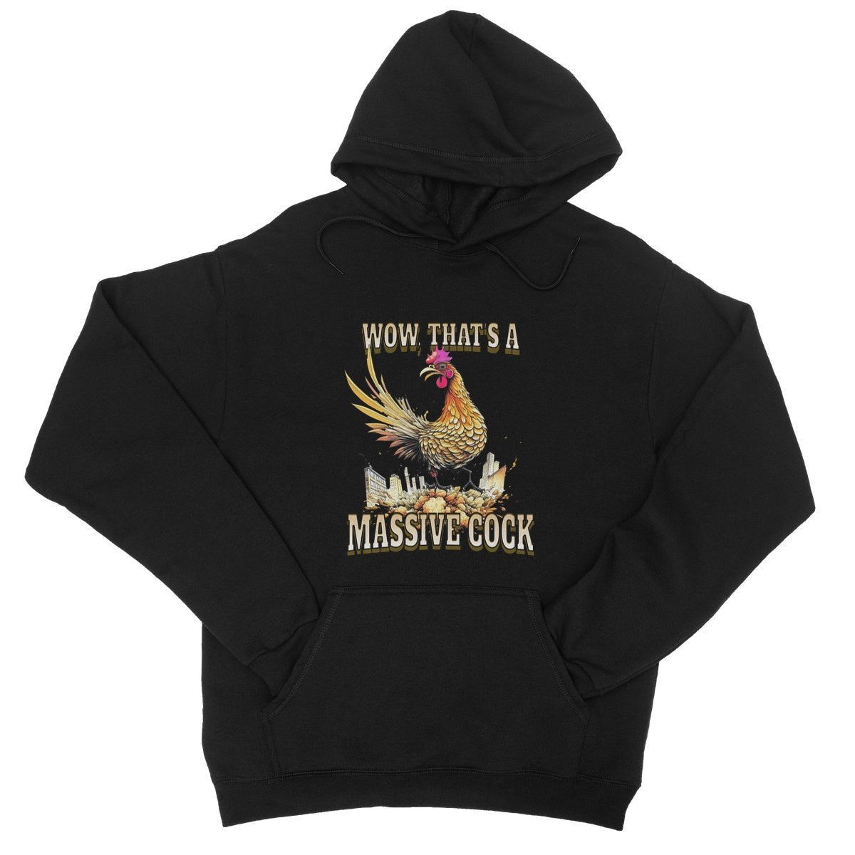 Massive Cock Hoodie - Jet Black - Funny Hoodie