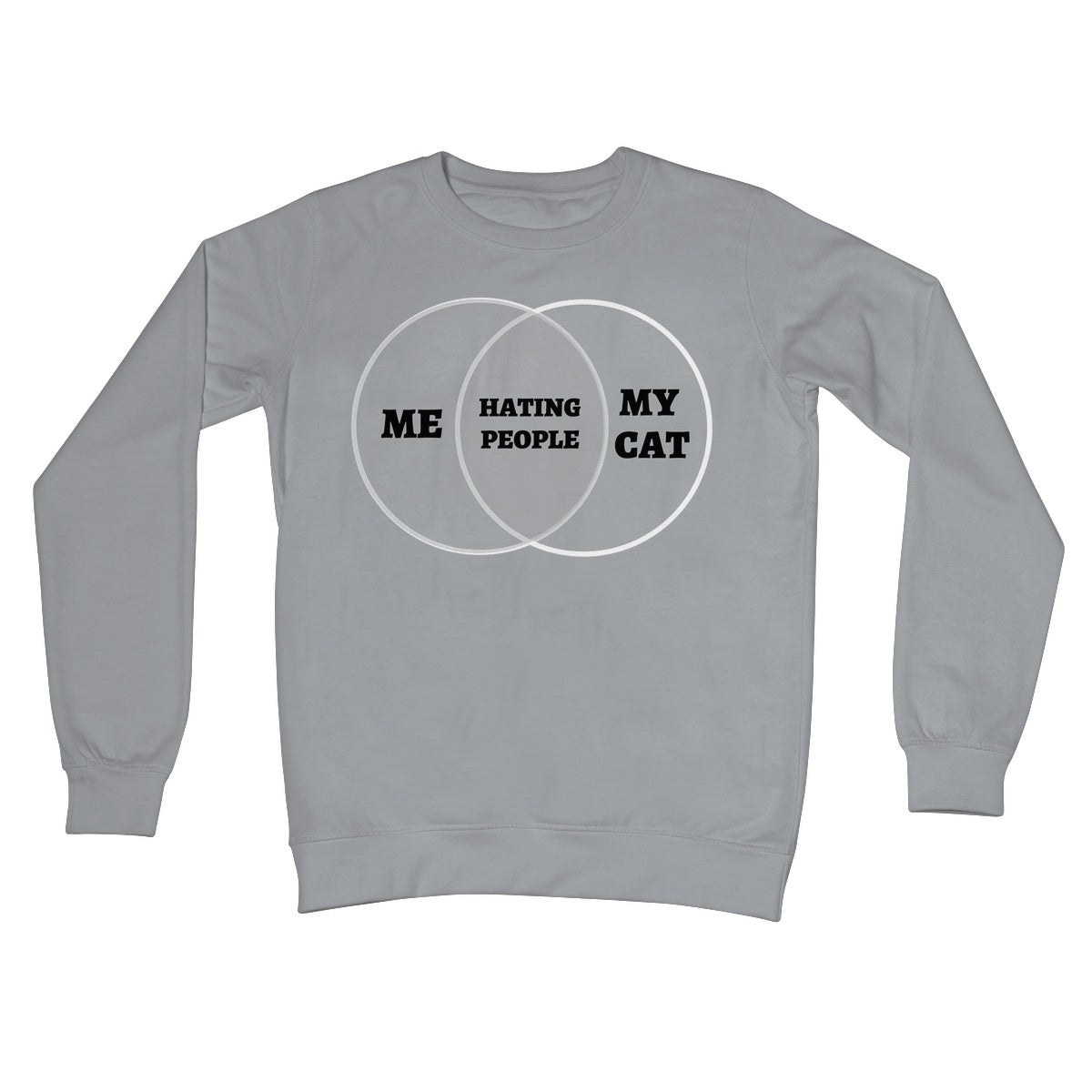Me & My Cat Venn Diagram Jumper - Steel Grey - Funny Jumper