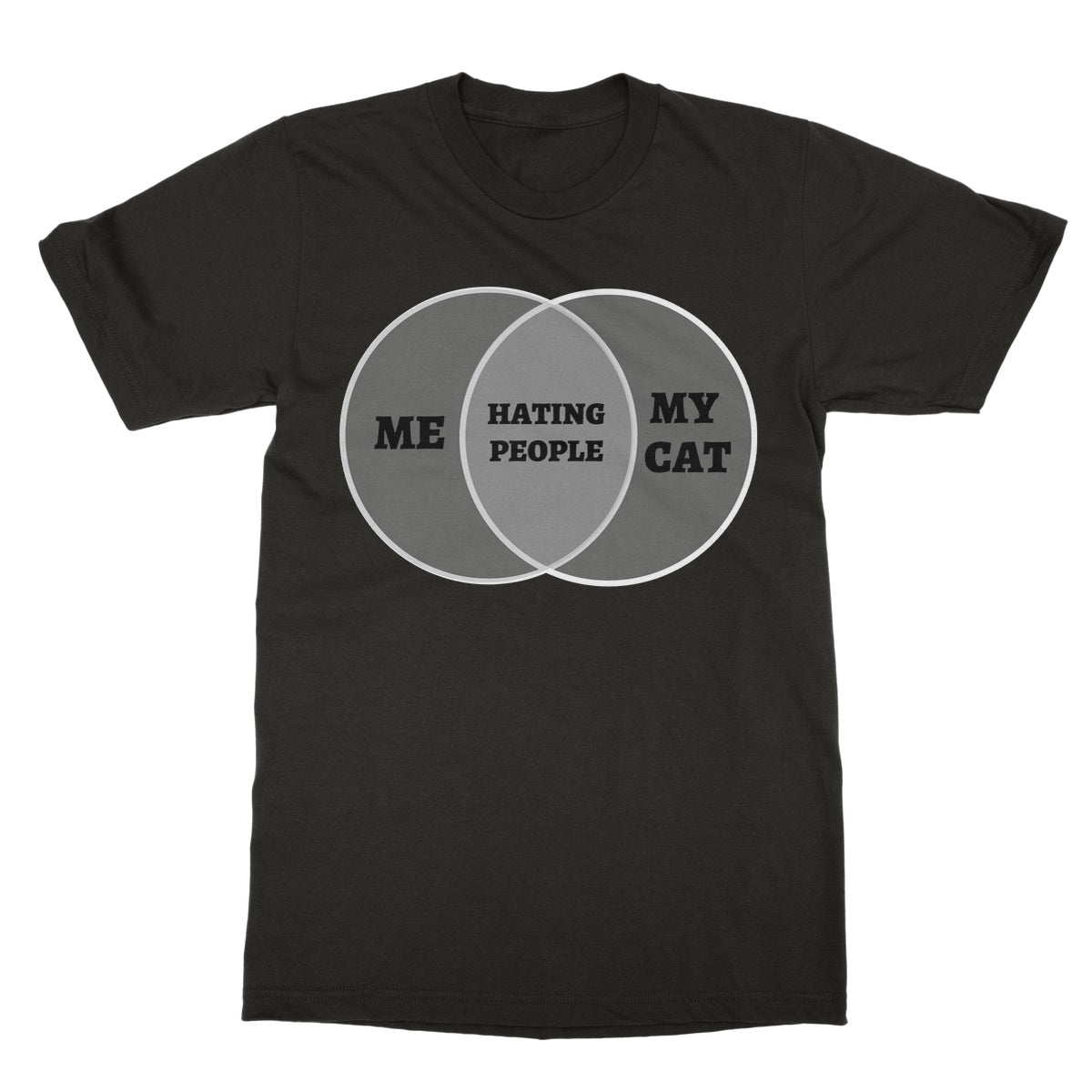 Me & My Cat Venn Diagram T-Shirt - Dark Chocolate - Funny T-Shirt