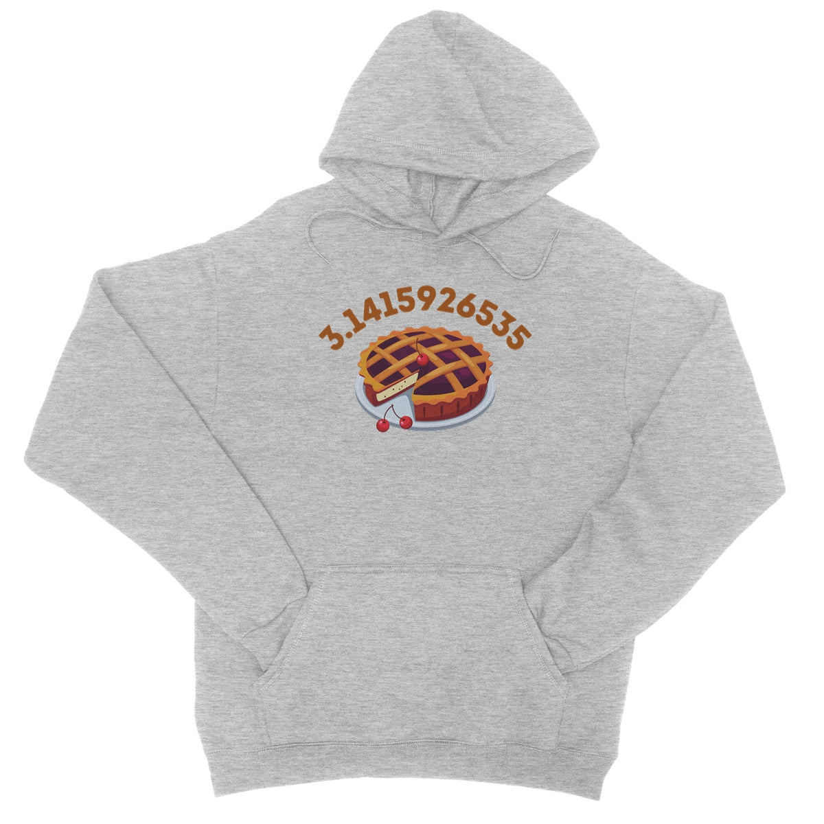 Pi Hoodie - Heather Grey - Funny Hoodie