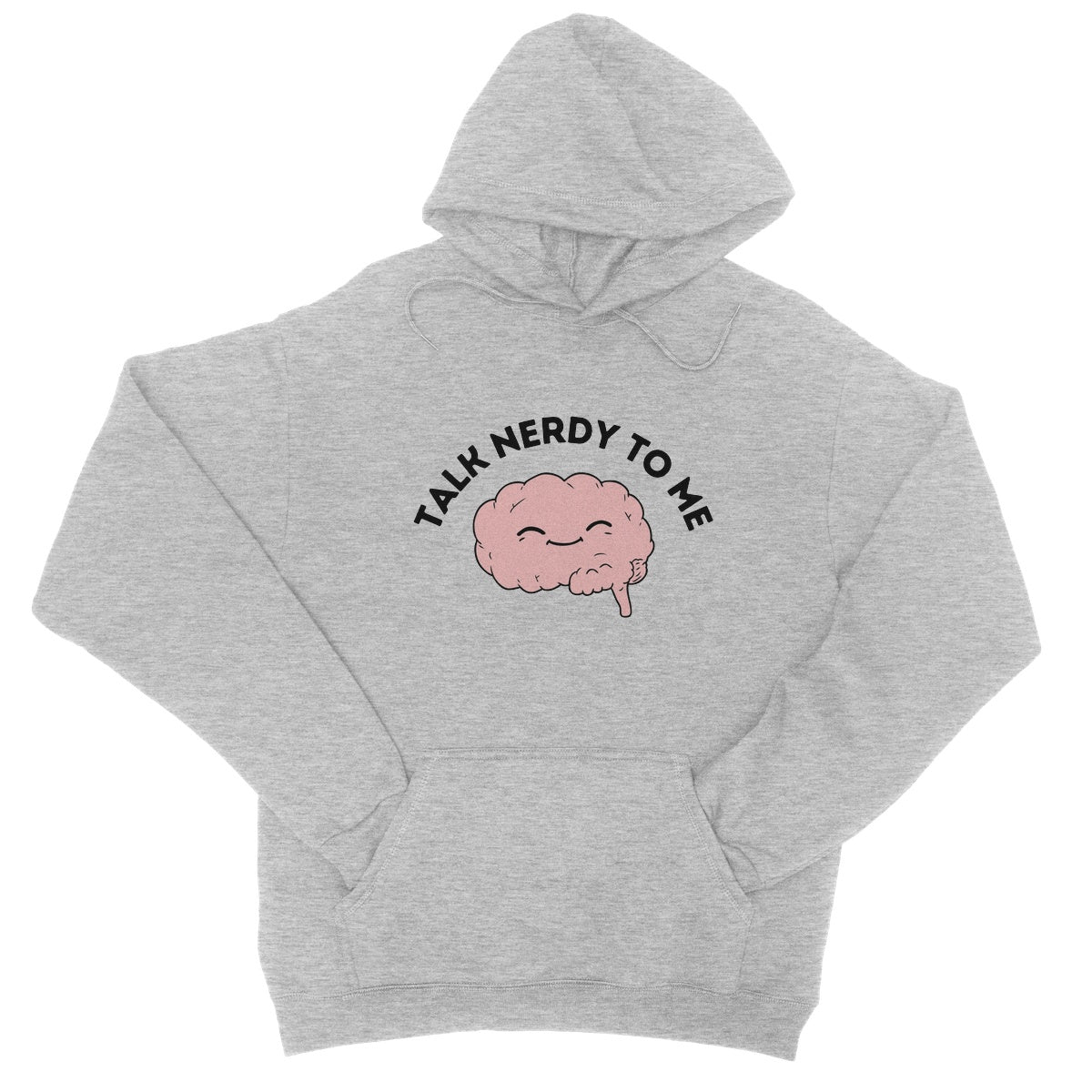 Talk Nerdy To Me Hoodie - Heather Grey - Funny Hoodie