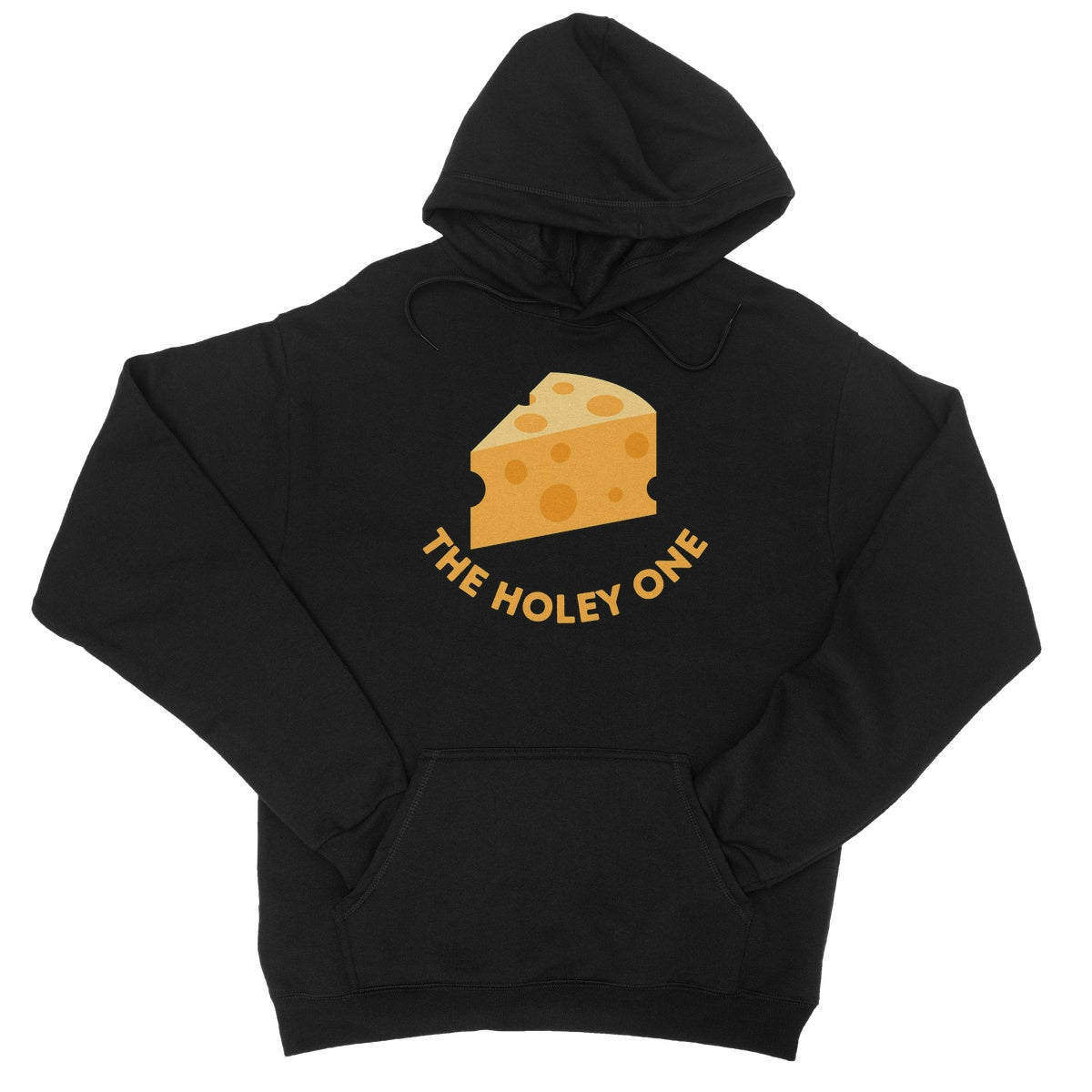 The Holey Cheese Hoodie - Jet Black - Funny Hoodie