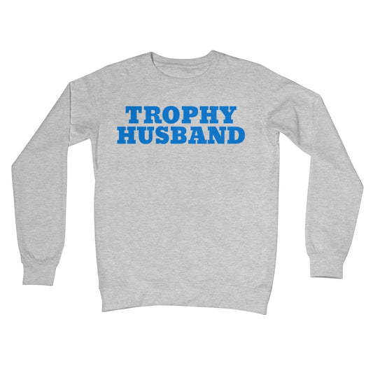 Trophy Husband Jumper - Heather Grey - Funny Jumper