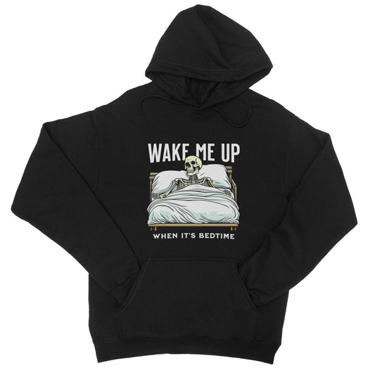 Wake Me Up When It's Bedtime Hoodie - Jet Black - Funny Hoodie