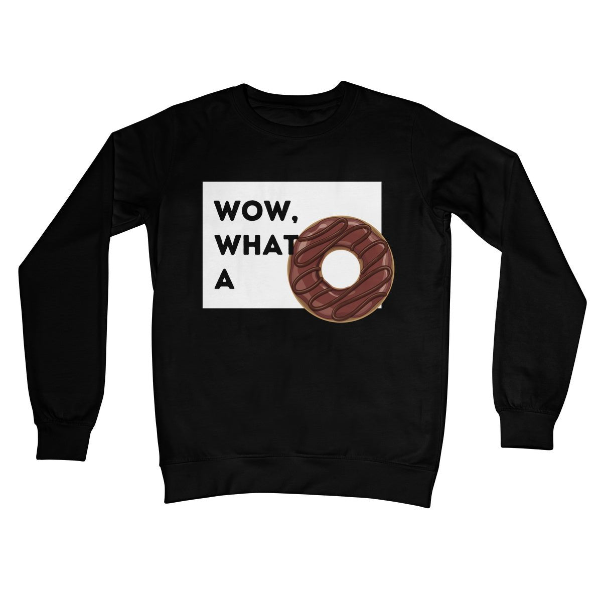 Wow, What A Donut Jumper - Jet Black - Funny Jumper