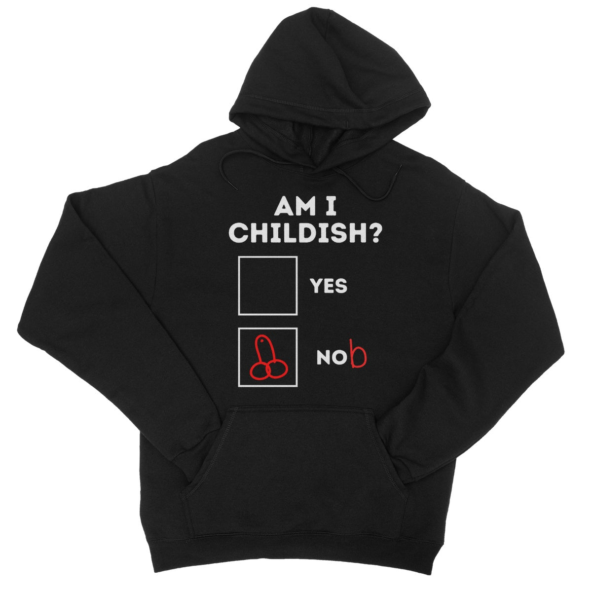 am I childish hoodie black