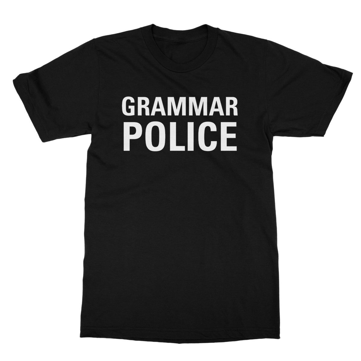 grammar police t shirt black