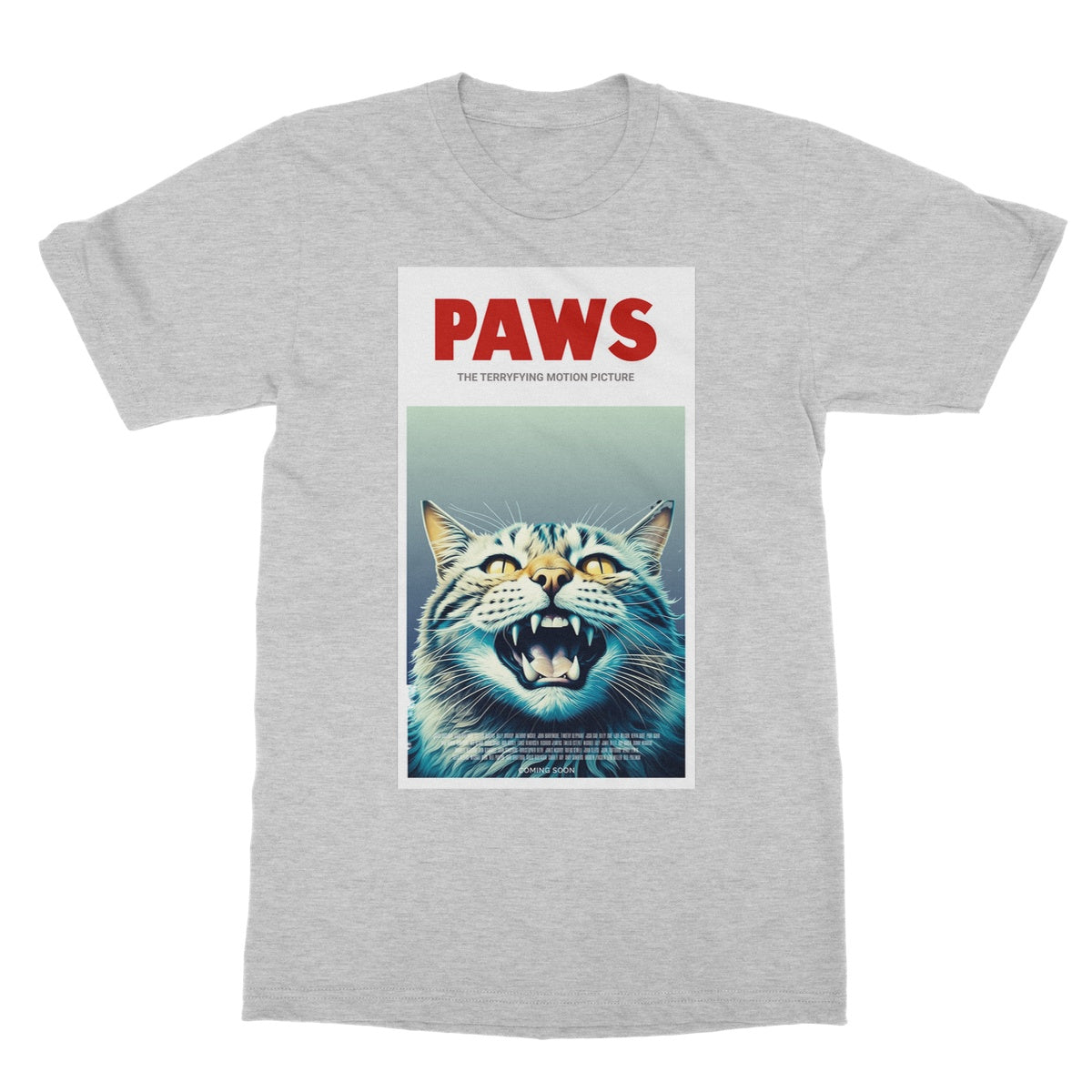 paws t shirt light grey