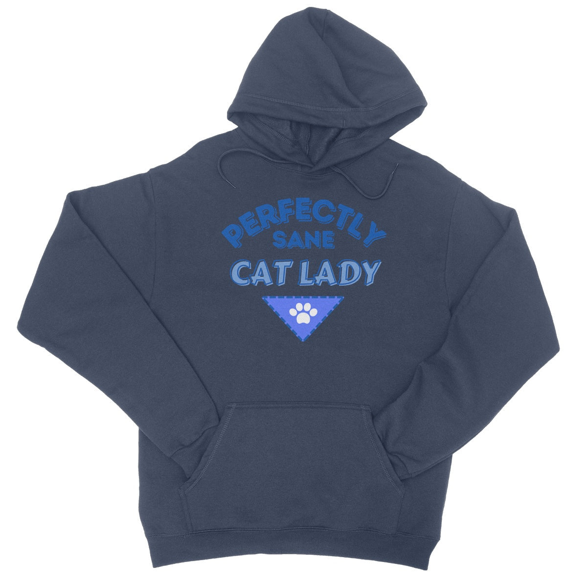 perfectly sane cat lady hoodie navy