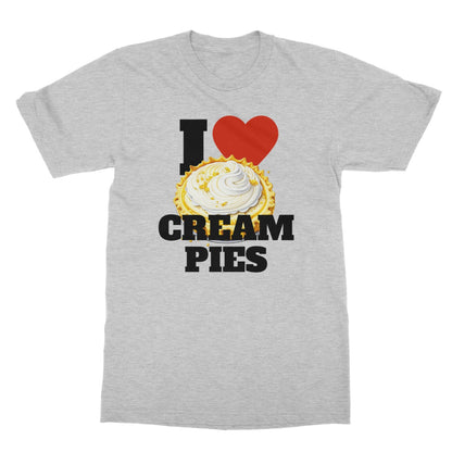 I Heart Cream Pies T-Shirt - Sport Grey - Funny T-Shirt