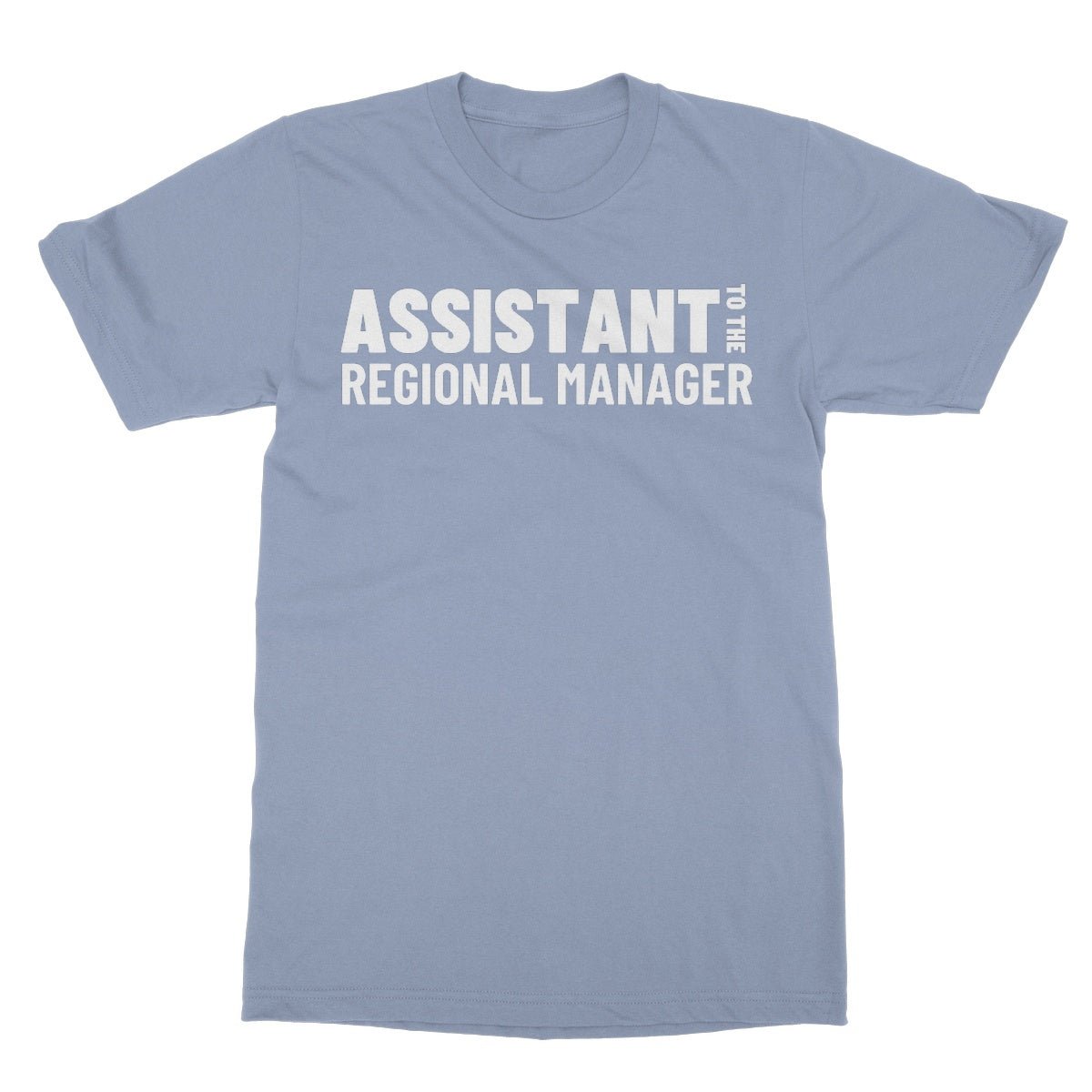 Assistant To The Regional Manager T-Shirt - Light Blue - Funny T-Shirt