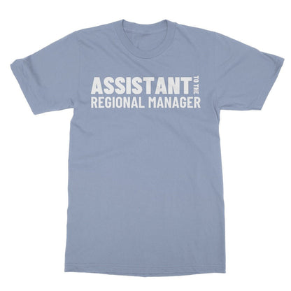 Assistant To The Regional Manager T-Shirt - Light Blue - Funny T-Shirt