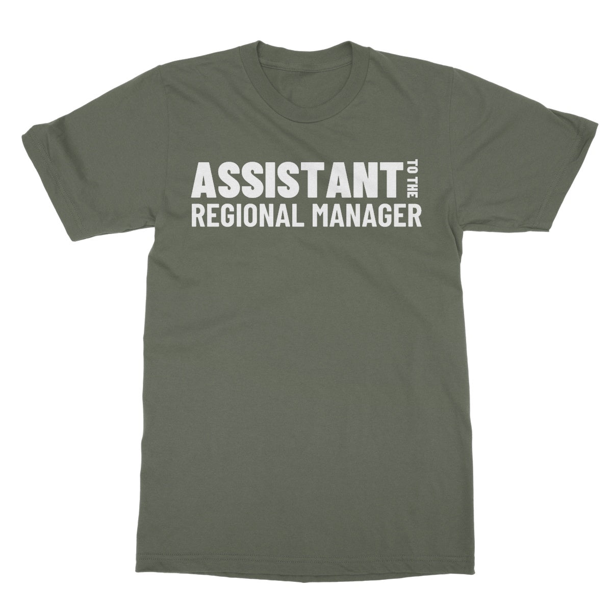 Assistant To The Regional Manager T-Shirt - Military Green - Funny T-Shirt