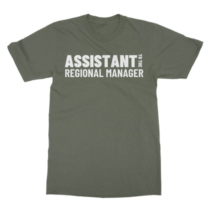 Assistant To The Regional Manager T-Shirt - Military Green - Funny T-Shirt