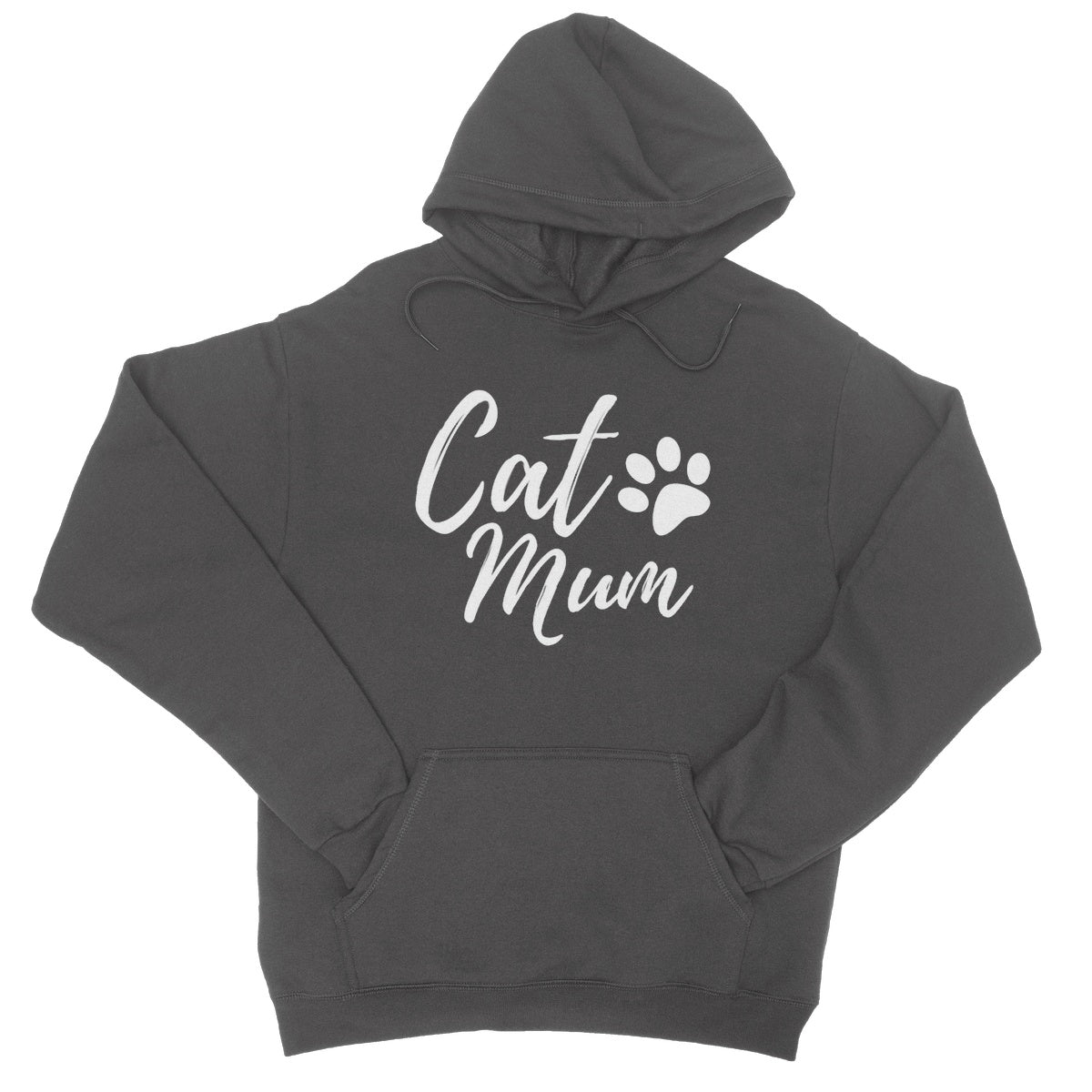 cat mum hoodie grey