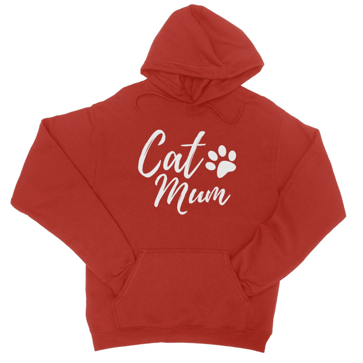 cat mum hoodie red