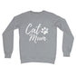 cat mum jumper grey