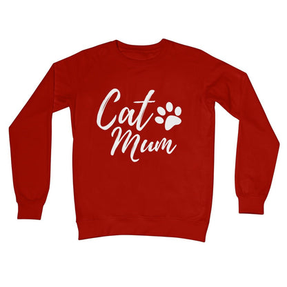 Cat Mum Jumper - Fire Red - Funny Jumper