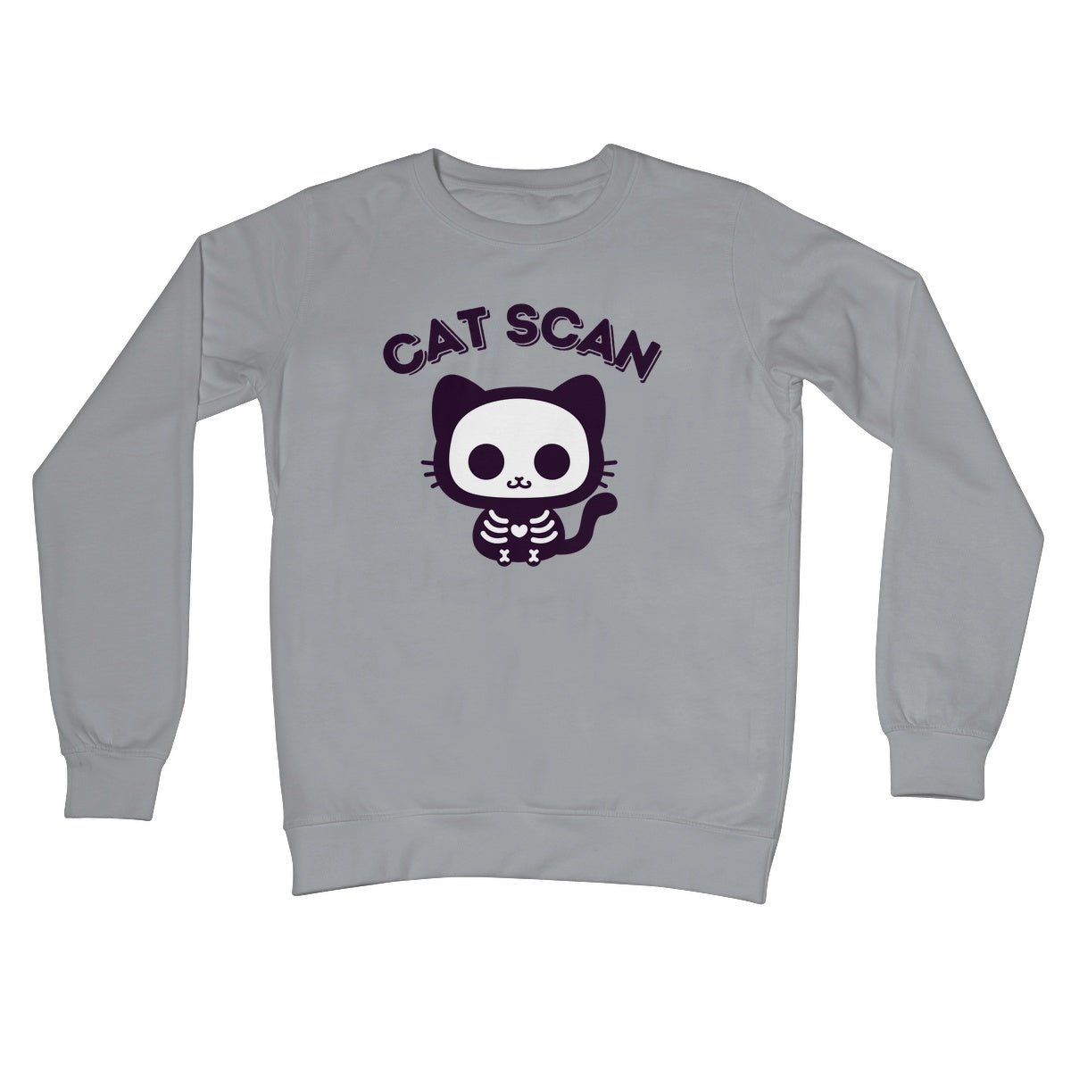 cat scan jumper grey